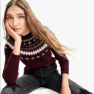 J Crew Jeweled Fair Isle Sweater